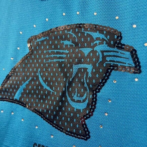 Carolina Panthers Jersey Women’s XXL Majestc Short Sleeve NFL Jersey Shirt‎ - Picture 5 of 10